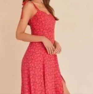 Vici Tie Strap Scarlet Dress In Size M